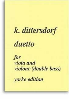 Duetto for viola and violone (double bass) score