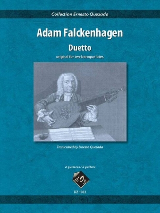 Duetto pour 2 baroque lutes pour 2 guitares partition et parties