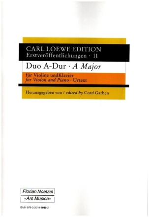 Duo A-Dur f�r Violine und Klavier Spielpartitur und Violinstimme