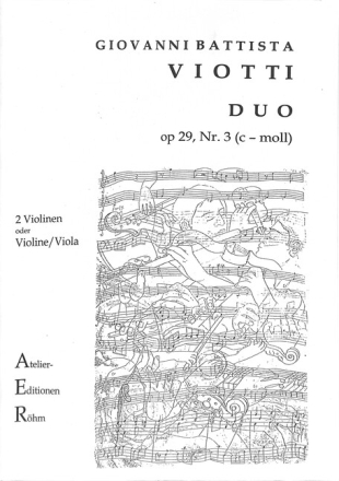 Duo c-Moll op.29,3 f�r 2 Violinen (Violine und Viola) Stimmen
