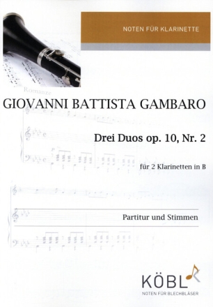 Duo op.10,2 f�r 2 Klarinetten Partitur und Stimmen