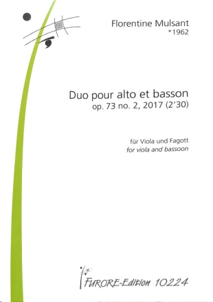 Duo op.73,2 pour alto et basson partition et partie
