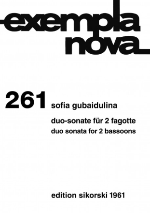 Duo-Sonate f�r 2 Fagotte Partitur und Stimmen
