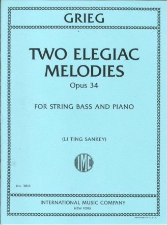 Edvard Grieg, Two Elegiac Melodies Opus 34 double bass and piano