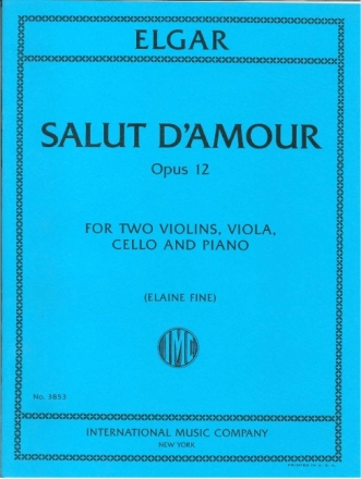 Edward Elgar, Salut d'Amour 2 Violins, Viola, Cello and Piano Set