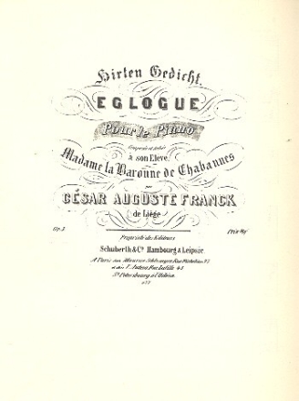 Eglogue op.3 f�r Klavier