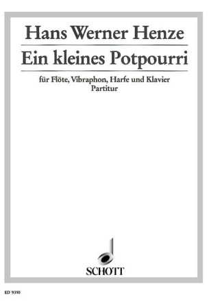 Ein kleines Potpourri f�r Fl�te, Vibraphon, Harfe und Klavier Partitur und Stimmen