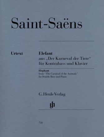 Elefant aus Der Karneval der Tiere f�r Kontrabass und Klavier