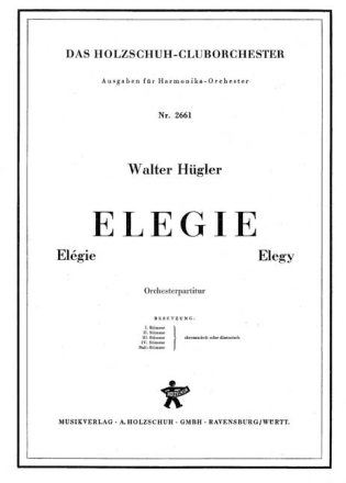 ELEGIE FUER HARMONIKAORCHESTER Partitur