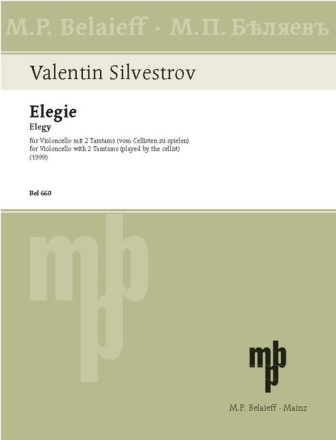 Elegie f�r Violoncello mit 2 Tamtams (vom Cellisten zu spielen)
