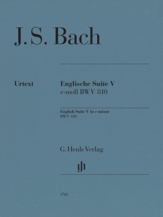 Englische Suite e-moll Nr. 5  BWV 810 f�r Klavier zu zwei H�nden Ausgabe mit Fingersatz