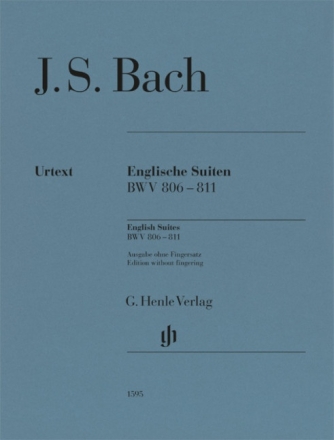 Englische Suiten Nr.1-6 BWV806-811 f�r Klavier Ausgabe ohne Fingersatz