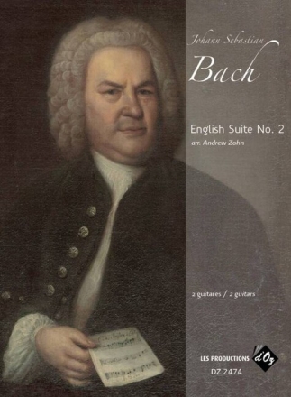 English Suite no.2 BWV807 for 2 guitars score and parts