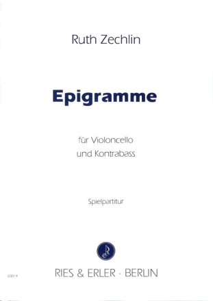 Epigramme f�r Violoncello und Kontrabass