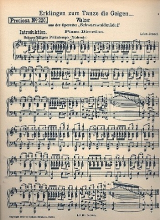 Erklingen zum Tanze die Geigen: f�r Salonorchester