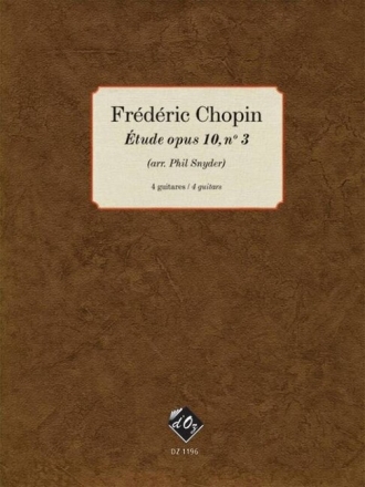 �tude op.10,3 pour 4 guitares partition et parties