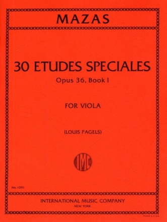 Etudes op.36 vol.1 - Etudes speciales for viola