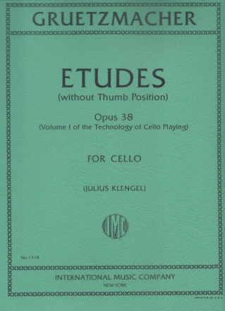 Etudes without thumb position op.38 - technology of cello-playing Vol. for cello KLENGEL, ED.