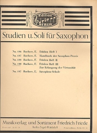 Et�den Band 3 f�r Saxophon