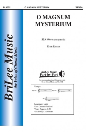 Evan Ramos O Magnum Mysterium FRAUENCHOR Chorpartitur