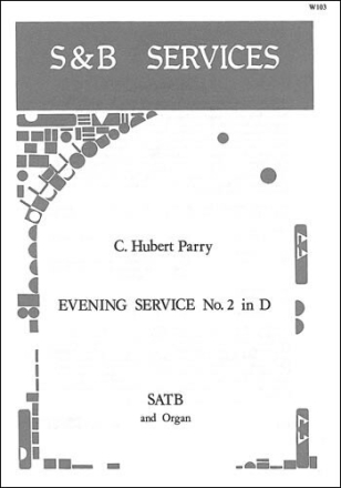 Evening Service in D No.2 for mixed choir and organ choral score