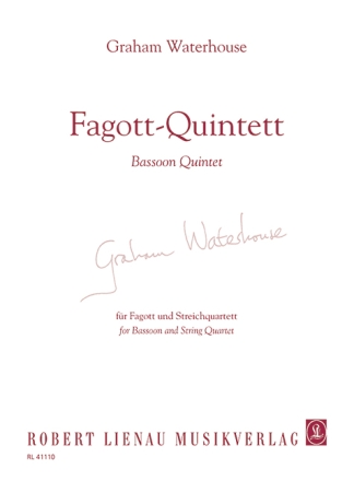 Fagott-Quintett f�r Fagott, 2 Violinen, Viola und Violoncello Partitur und Stimmen