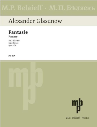 Fantasie op.104 f�r 2 Klaviere 2 Spielpartituren