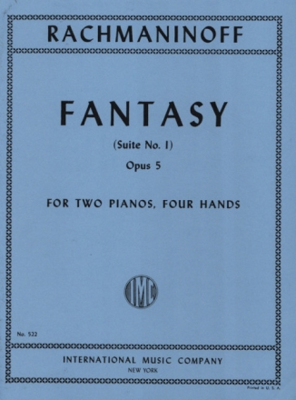 Fantasy op.5  (Suite no.1) for 2 pianos, 4 hands
