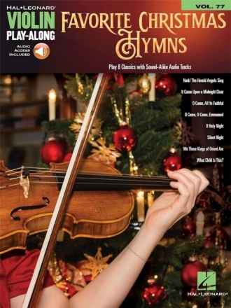 Favorite Christmas Hymns (+Online Audio) for violin violin playalong vol.77