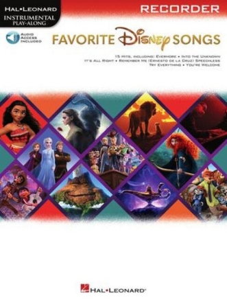 Favorite Disney Songs (+Online Audio) for recorder in C