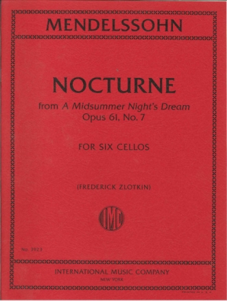 Felix Mendelssohn, Nocturne Cello Sextet PARTITUR + STIMMEN