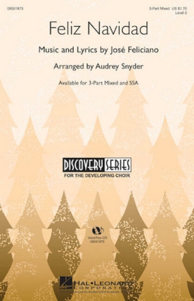 Feliz Navidad for female chorus (SSA) and piano chorus Score