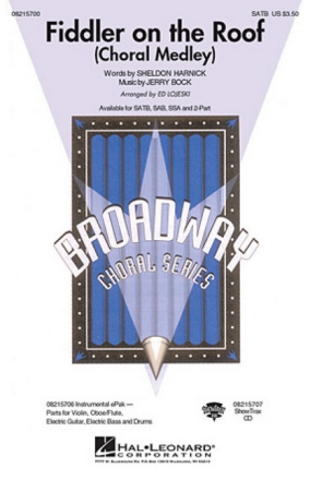 Fiddler on the Roof Choral Medley for mixed chorus and piano score
