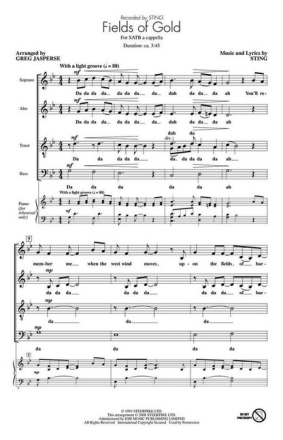 Fields of Gold for mixed choir a cappella choral score