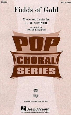 Fields of Gold for mixed chorus (SAB) choral score