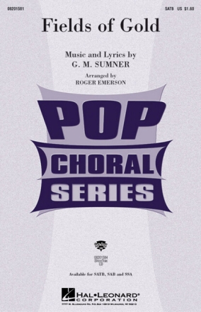 Fields of Gold for mixed chorus (SATB) and piano score
