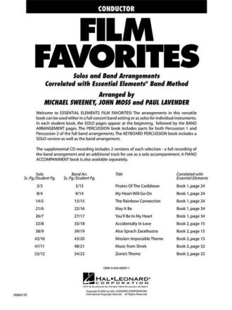 Film Favorites (+CD) for concert band conductor (score)