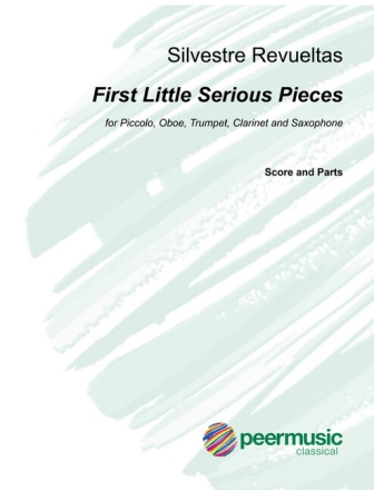 First Little Serious Pieces for piccolo,oboe, trumpet, clarinet and baritone saxophone score and parts