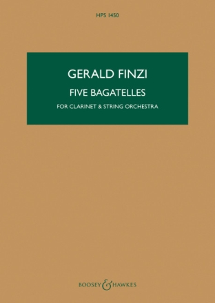 Five Bagatelles op. 23a HPS 1450 f�r Klarinette und Streichorchester Studienpartitur