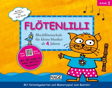 Fl�tenlilli Band 1 (+QR-Codes) f�r Sopranblockfl�te deutsche und barocke Griffweise
