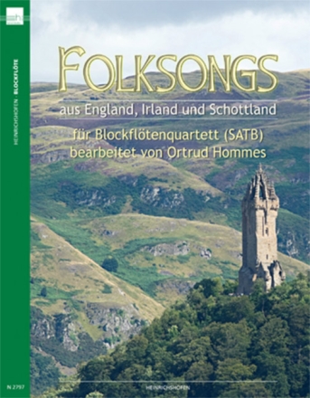 Folksongs aus England, Irland und Schottland f�r 4 Blockfl�ten (SATB) Partitur und Stimmen