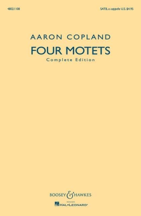 Four Motets f�r gemischter Chor (SATB) a cappella Chorpartitur