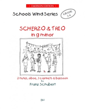 Franz Schubert, Scherzo And Trio In G Minor wind ensemble PARTITUR + STIMMEN