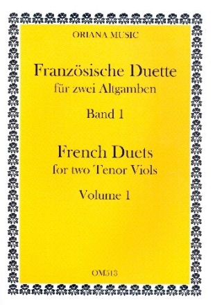 Franz�sische Duette Band 1 f�r 2 Altgamben 2 Spielpartituren