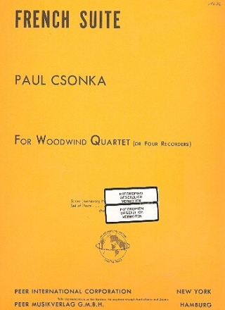 French Suite for woodwind quartet (or 4 recorders) parts