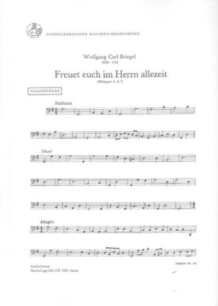 Freuet euch im Herrn allezeit f�r gem Chor, 2 Violinen und Bc Violoncello