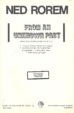 From an unknown Past for mixed chorus a cappella score