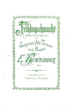 Fr�hlingsehnsucht f�r gem Chor a cappella