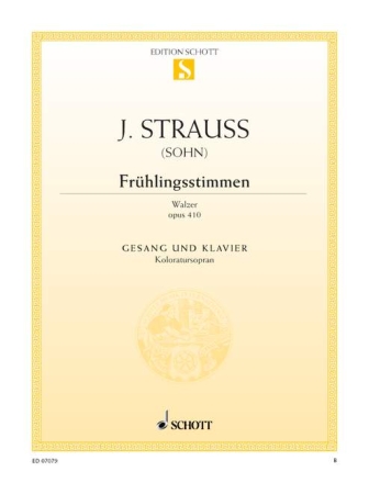Fr�hlingsstimmen-Walzer op.410 f�r hohe Singstimme und Klavier