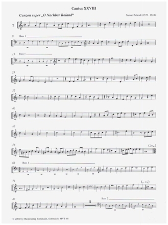 F�nfstimmige Instrumentals�tze f�r 5 Blockfl�ten (SSATB) 3. Stimme (Alt)